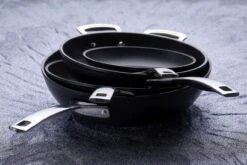 Le Creuset Toughened Nonstick High Fry Pan -Trail Outfitters Shop 51101240010002 51101280010202 51101300010202 LS00002 1280x1280