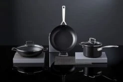 Le Creuset Toughened Nonstick Saucepan Set With Glass Lid -Trail Outfitters Shop 51108160010302 51101260010202 51107240010502 LS00001 1280x1280