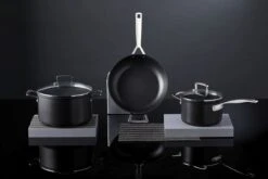 Le Creuset Toughened Nonstick Saucepan Set With Glass Lid -Trail Outfitters Shop 51108160010302 51101260010202 51107240010502 LS00002 1280x1280