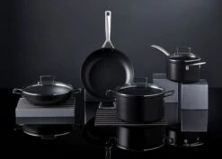 Le Creuset Toughened Nonstick Saucepan Set With Glass Lid -Trail Outfitters Shop 51111240010502 51108160010302 51107240010502 LS00002 1280x1280