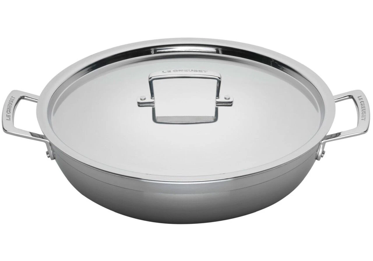 Le Creuset Classic Stainless Steel Nonstick Rondeau Pan 3 Le Creuset Classic Stainless Steel Nonstick Rondeau Pan